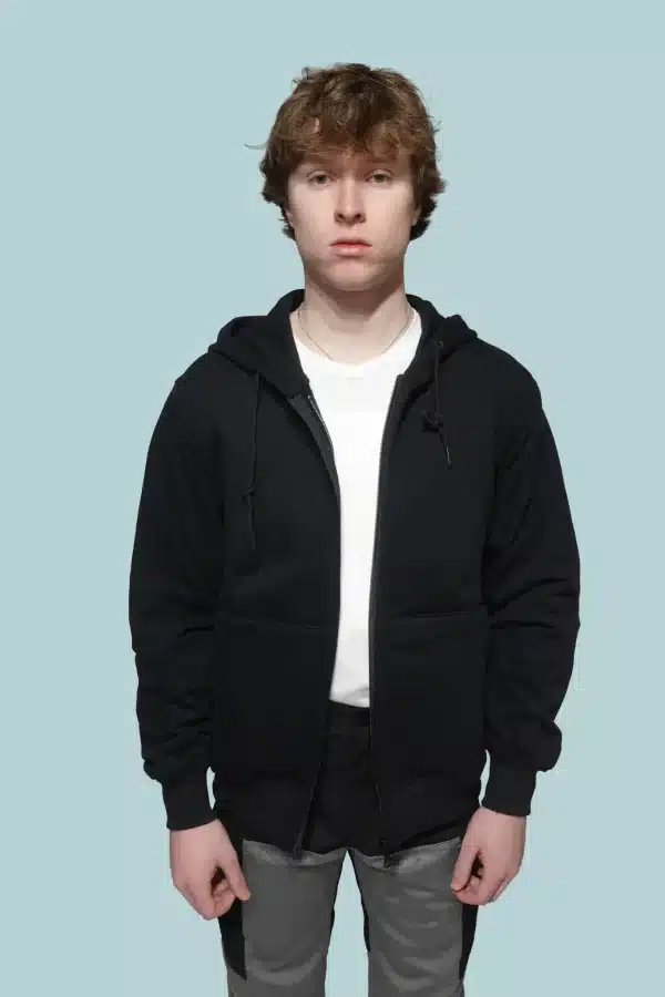 Cut-Tuff® Core cut and puncture resistant zipped hoodie, front view
